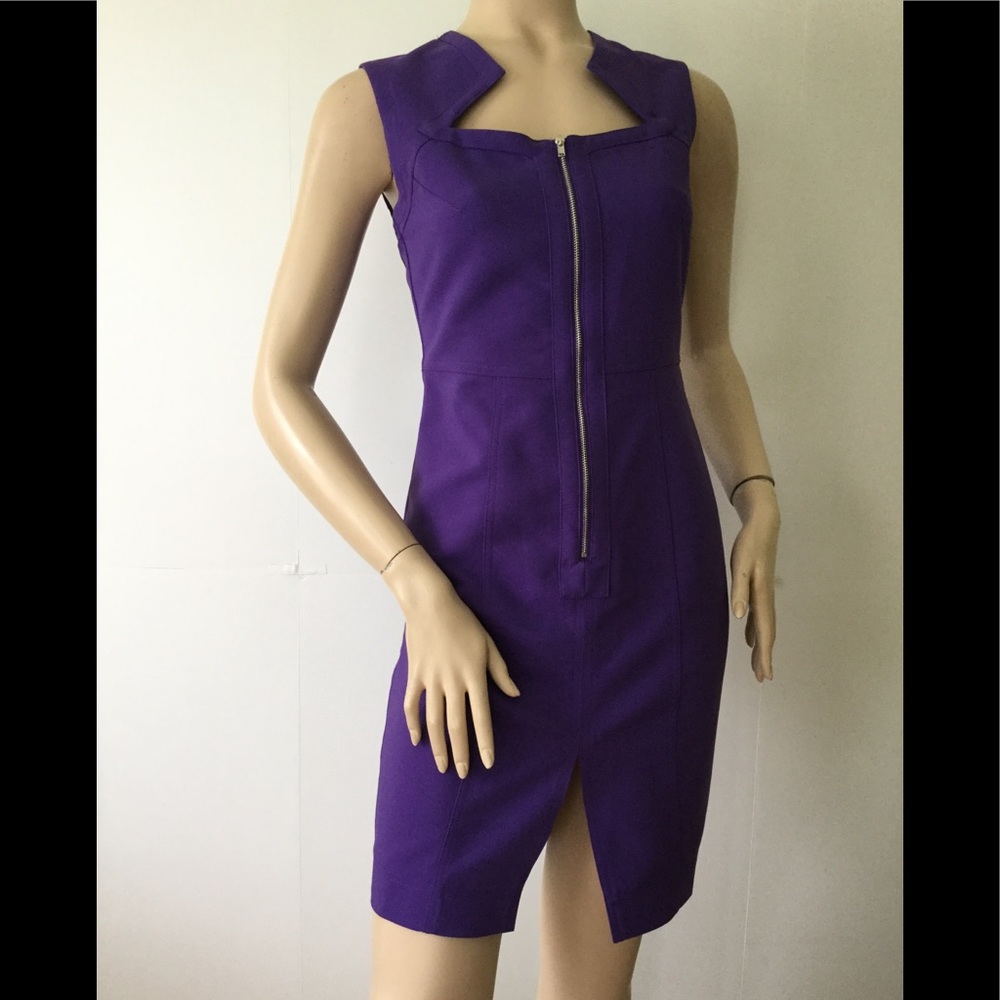 Venus Sz.4 purple front zipper dress